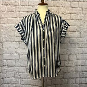 Madewell Central Drapey Shirt in Stripe